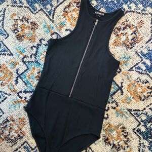 Express Kids Black Zip Bodysuit